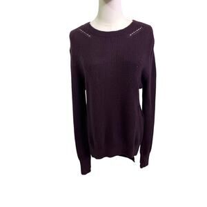 Lululemon Merino Wool Sweater Purple  Women'sSize 8 Thumbhole Knit Pullover